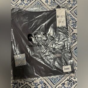 New Figs charcoal Catarina one pocket scrub top - Size X-Large